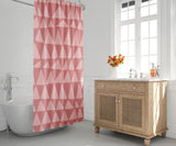 Lulu Geometric and Abstract Shower Curtain in Pink