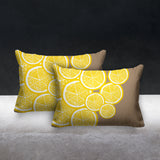 Lulu Yellow Botanical Reversible Indoor/Outdoor Rectangular Pillow