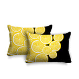 Lulu Yellow Botanical Reversible Indoor/Outdoor Rectangular Pillow