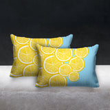 Lulu Yellow Botanical Reversible Indoor/Outdoor Rectangular Pillow