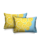 Lulu Yellow Botanical Reversible Indoor/Outdoor Rectangular Pillow