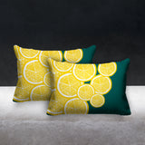 Lulu Yellow Botanical Reversible Indoor/Outdoor Rectangular Pillow