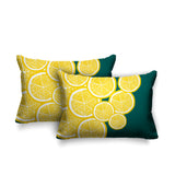 Lulu Yellow Botanical Reversible Indoor/Outdoor Rectangular Pillow