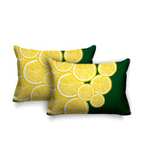Lulu Yellow Botanical Reversible Indoor/Outdoor Rectangular Pillow