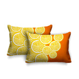 Lulu Yellow Botanical Reversible Indoor/Outdoor Rectangular Pillow