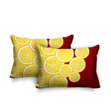 Lulu Yellow Botanical Reversible Indoor/Outdoor Rectangular Pillow
