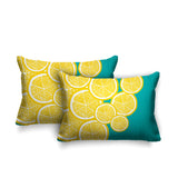 Lulu Yellow Botanical Reversible Indoor/Outdoor Rectangular Pillow