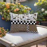 Lumo Abstract Reversible Indoor/Outdoor Lumbar Pillow