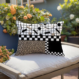 Lumo Abstract Reversible Indoor/Outdoor Lumbar Pillow