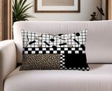 Lumo Abstract Reversible Indoor/Outdoor Lumbar Pillow