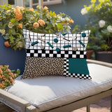 Lumo Abstract Reversible Indoor/Outdoor Lumbar Pillow