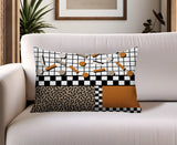 Lumo Abstract Reversible Indoor/Outdoor Lumbar Pillow