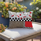 Lumo Abstract Reversible Indoor/Outdoor Lumbar Pillow