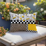 Lumo Abstract Reversible Indoor/Outdoor Lumbar Pillow