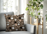 Lunko Abstract Reversible Indoor/Outdoor Square Pillow