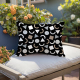 Lunko Abstract Reversible Indoor/Outdoor Lumbar Pillow