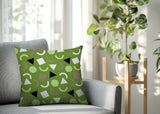 Lunko Abstract Reversible Indoor/Outdoor Square Pillow