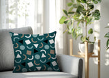 Lunko Abstract Reversible Indoor/Outdoor Lumbar Pillow
