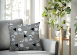 Lunko Abstract Reversible Indoor/Outdoor Square Pillow