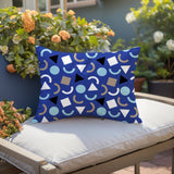 Lunko Abstract Reversible Indoor/Outdoor Lumbar Pillow
