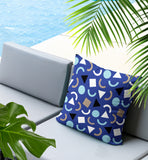 Lunko Abstract Reversible Indoor/Outdoor Square Pillow