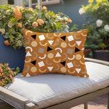 Lunko Abstract Reversible Indoor/Outdoor Lumbar Pillow