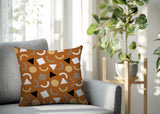 Lunko Abstract Reversible Indoor/Outdoor Square Pillow