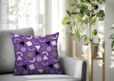 Lunko Abstract Reversible Indoor/Outdoor Square Pillow