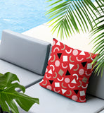 Lunko Abstract Reversible Indoor/Outdoor Square Pillow