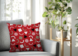 Lunko Abstract Reversible Indoor/Outdoor Square Pillow