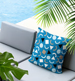 Lunko Abstract Reversible Indoor/Outdoor Square Pillow