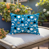 Lunko Abstract Reversible Indoor/Outdoor Lumbar Pillow