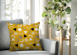 Lunko Abstract Reversible Indoor/Outdoor Square Pillow