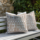 Luva Tribal 2 Sets Indoor/Outdoor Reversible Square Pillow