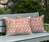 Luva Tribal 2 Sets Indoor/Outdoor Reversible Rectangular Pillow