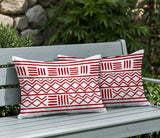 Luva Tribal 2 Sets Indoor/Outdoor Reversible Rectangular Pillow