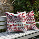 Luva Tribal 2 Sets Indoor/Outdoor Reversible Square Pillow