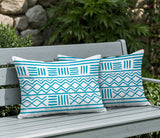 Luva Tribal 2 Sets Indoor/Outdoor Reversible Rectangular Pillow