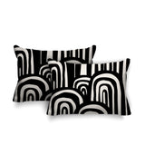 Lyno Abstract Reversible Indoor/Outdoor Rectangular Pillow