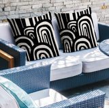 Lyno Abstract Reversible Indoor/Outdoor Square Pillow