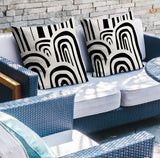 Lyno Abstract Reversible Indoor/Outdoor Square Pillow