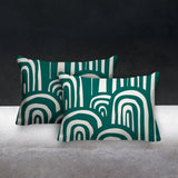 Lyno Abstract Reversible Indoor/Outdoor Rectangular Pillow