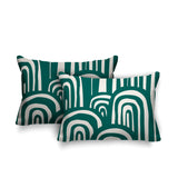 Lyno Abstract Reversible Indoor/Outdoor Rectangular Pillow