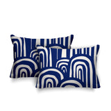 Lyno Abstract Reversible Indoor/Outdoor Rectangular Pillow