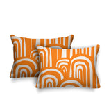 Lyno Abstract Reversible Indoor/Outdoor Rectangular Pillow