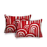 Lyno Abstract Reversible Indoor/Outdoor Rectangular Pillow