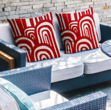 Lyno Abstract Reversible Indoor/Outdoor Square Pillow