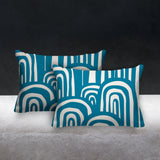 Lyno Abstract Reversible Indoor/Outdoor Rectangular Pillow