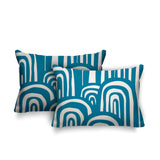 Lyno Abstract Reversible Indoor/Outdoor Rectangular Pillow