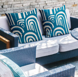 Lyno Abstract Reversible Indoor/Outdoor Square Pillow